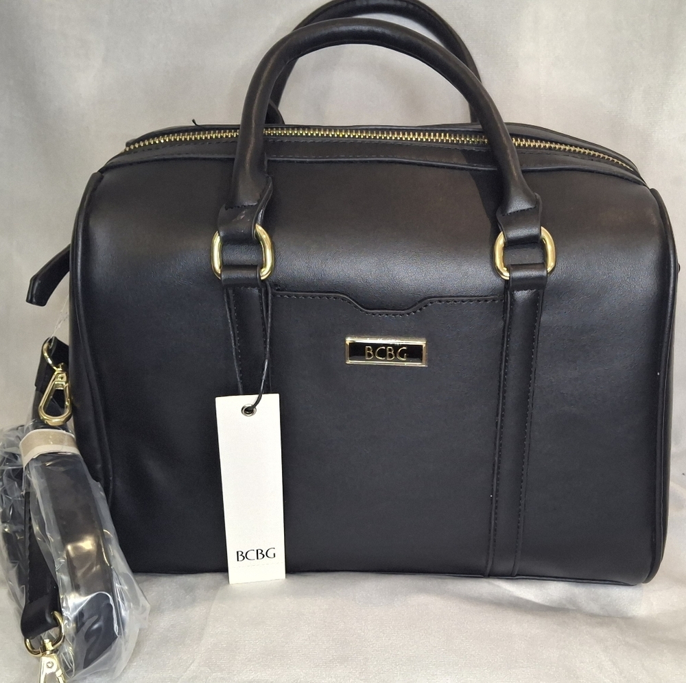 BCBG Virginia Satchel Purse Black NWT Womens